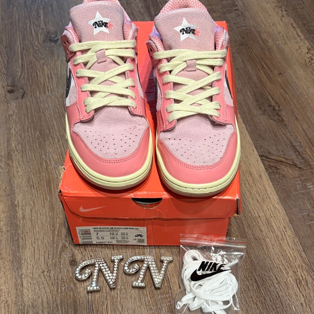 Nike Pink and Cream Athletic Shoes